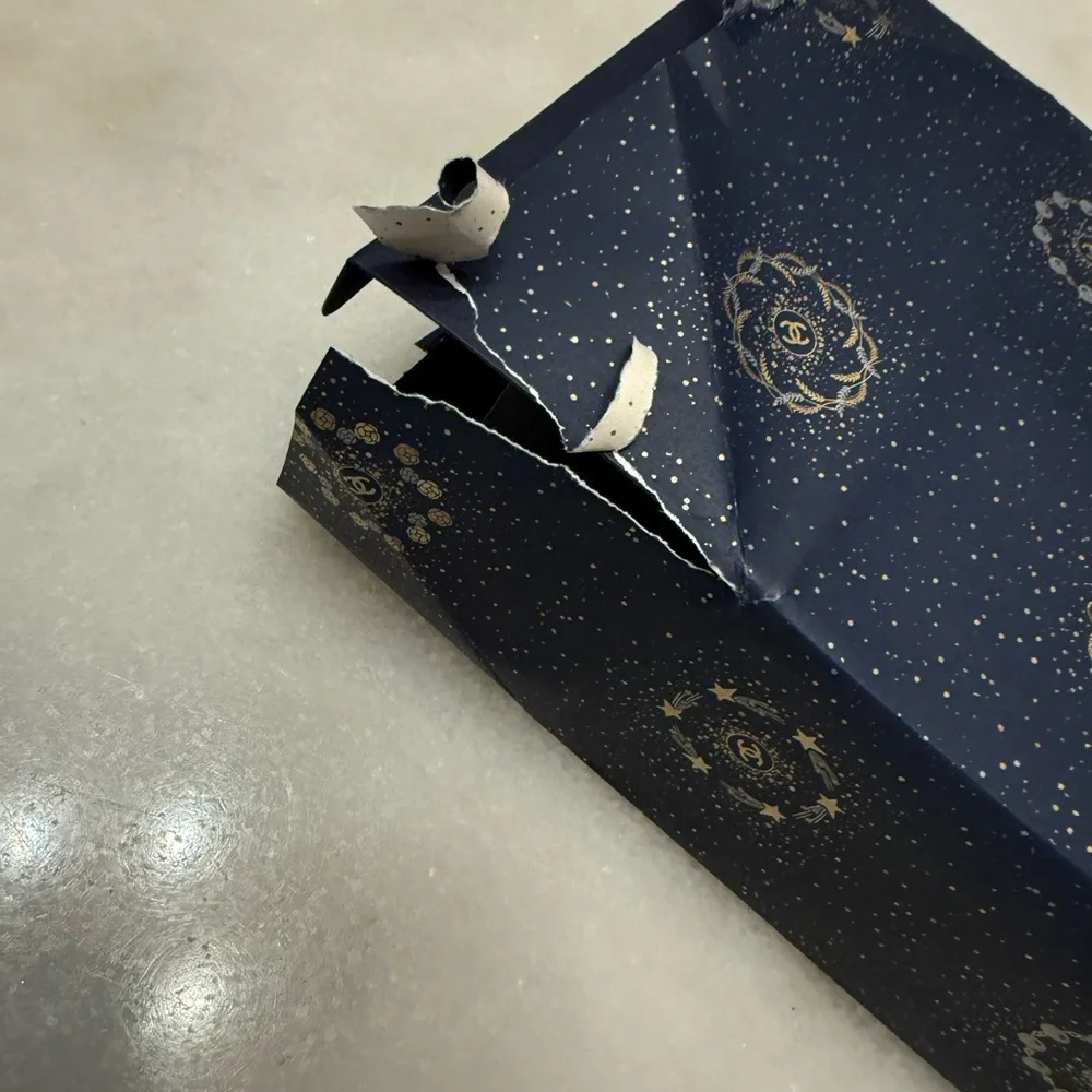 Chanel Blue Box with CC logo & designs Includes Empty box and Chanel gift wrap